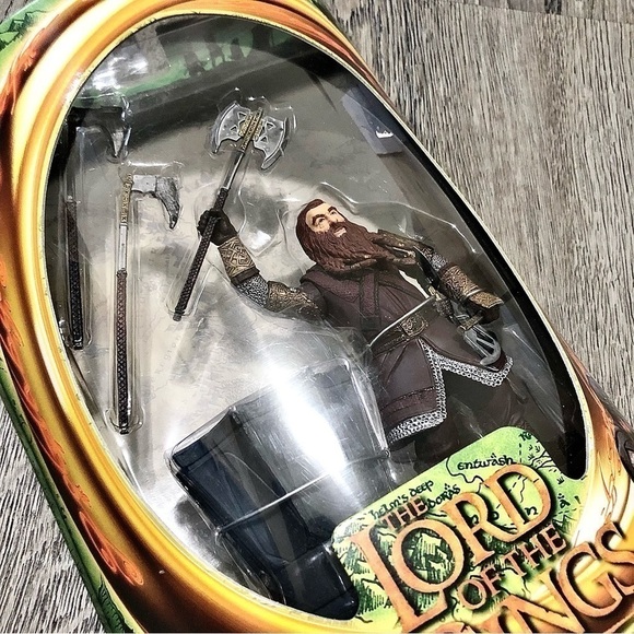 TOYBIZ Gimli figure Lord of the Rings Fellowship of the Ring 2001 sealed. - Picture 4 of 6